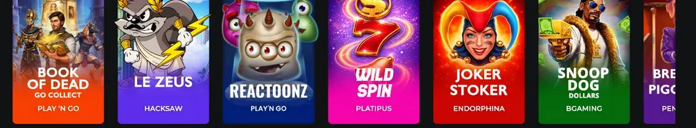 Browse game providers